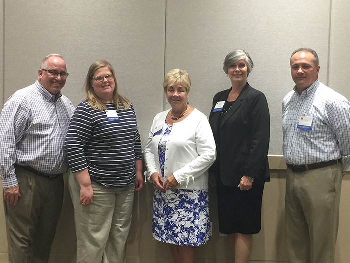 Mayor Michael McCann;  Niki Warncke, City Planner/Grants Administrator; Rita Kissner, Former Mayor, DC Trustee; me; Robert Morton, Defiance High School Principal