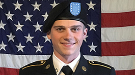 D C freshman Cameron Brady joined the National Guard
