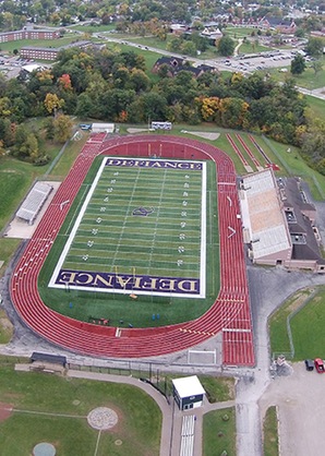 Football field and stadium