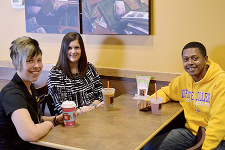 Admissions staff at BIGGBY COFFEE for meet'n'greet