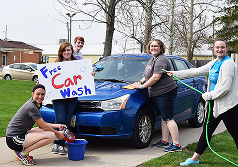 DC Yellow Jacket Band student car wash