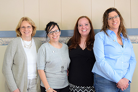 Students at nursing pinning ceremony