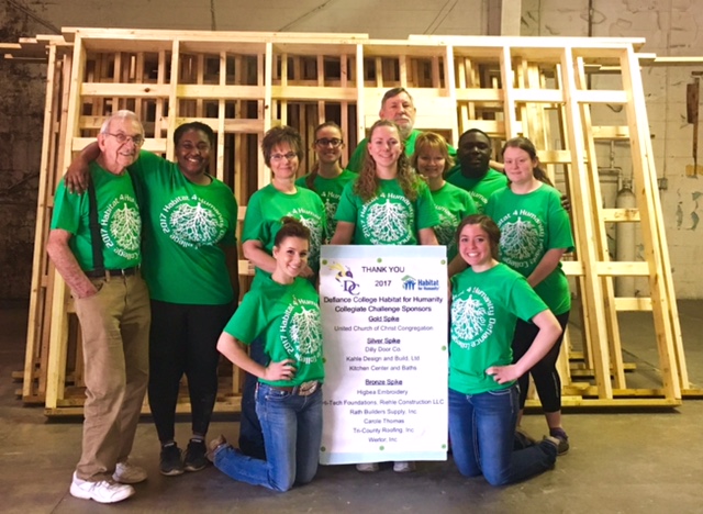 Pictured left to right, front row, Tara Lymanstall and Emily Culler; second row, Bill Giardini of Habitat for Humanity, Robyn Boyd, Judy Lymanstall, Katarina Wicher, Kerry Rosebrook and Emily Lambert; and back row, Kiana Carpenter, Dan Pate of Habitat for Humanity, and Xavier Blyden.