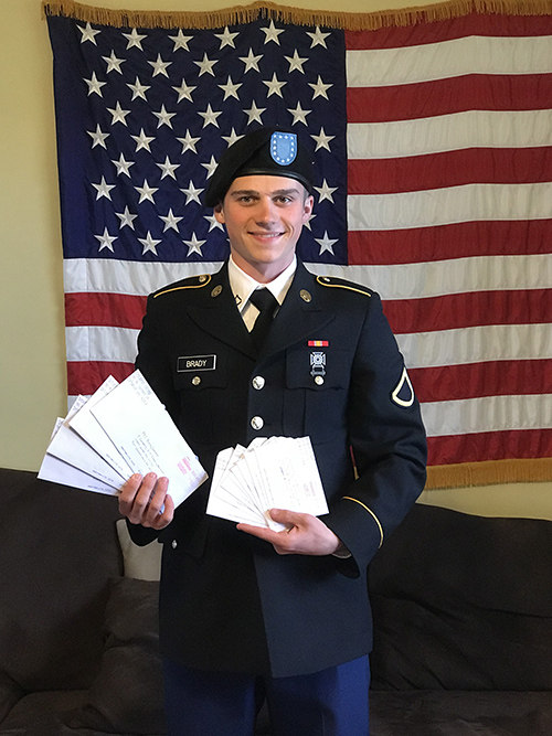 D C freshman Cameron Brady joined the National Guard